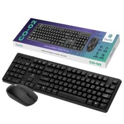 Combo Inalmbrico   Teclado y Mouse  2.4GHz  CO-02  Negro  Exofiz